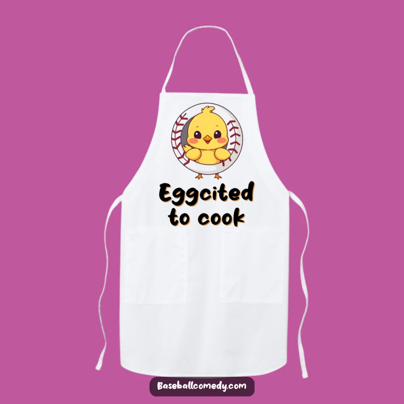 Funny Chick Baseball Apron - Kitchen Cute & Cozy, Ideal Cooking Gift