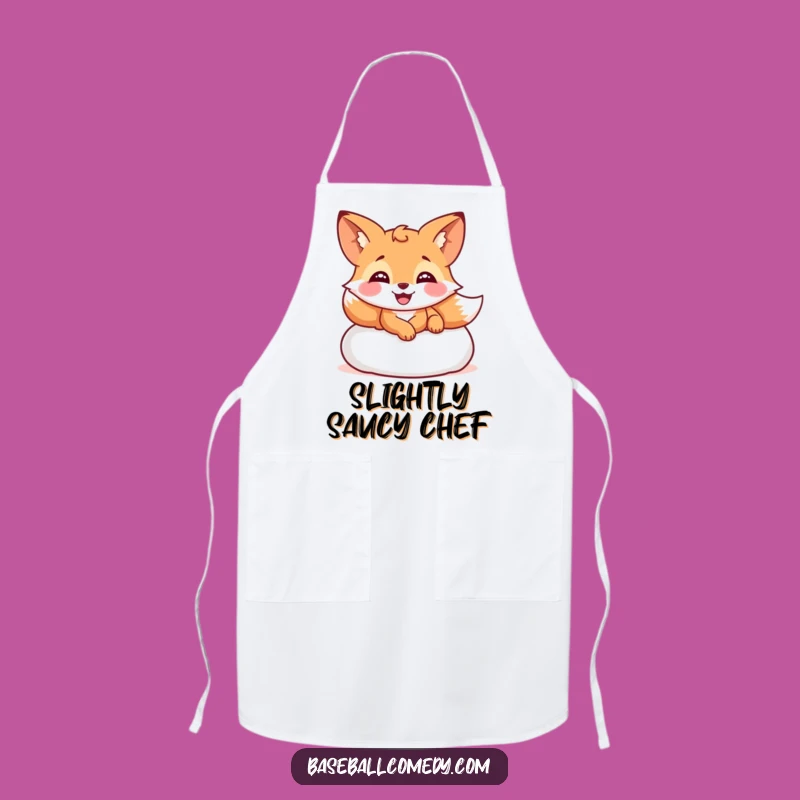 Funny Giggling Fox Apron - Cook Up Laughs with this Baseball Kitchen Accessory