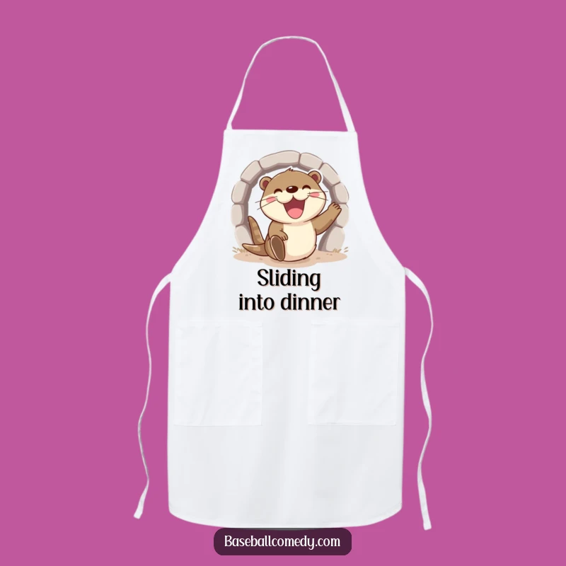 Funny Otter Apron - Excited Slider Kitchen Gear, Fun Gift