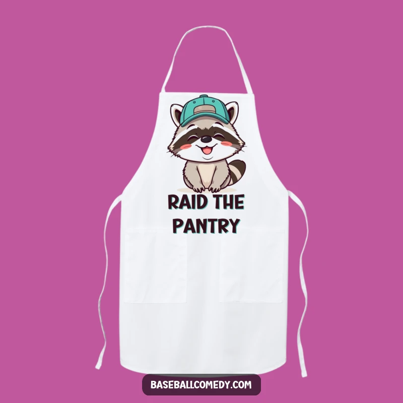 Funny Raccoon Baseball Apron - Kitchen Fun, Perfect Chef Gift