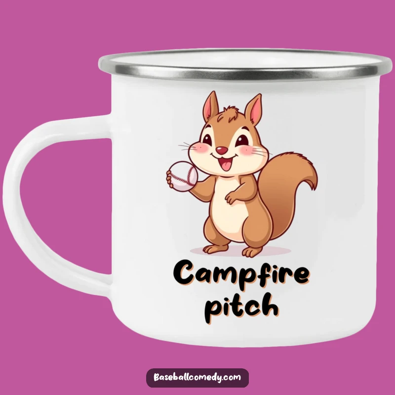Funny Cheerful Squirrel Camping Mug - Sip & Smile on Your Adventures