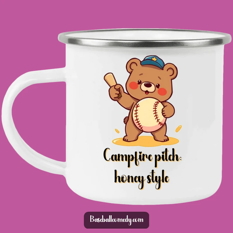 Funny Bear Honey Pitcher Camping Mug: Durable and Humorous for Outdoor Adventures
