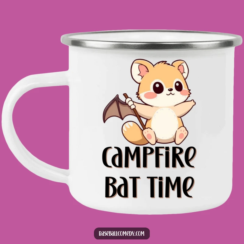 Funny Animal Baseball Camping Mug - Determined Swing for Outdoor Fun
