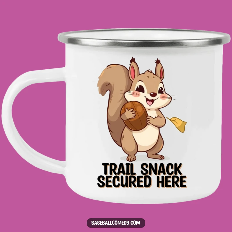 Funny Squirrel Baseball Camping Mug: Durable and Hilarious for Outdoor Adventures