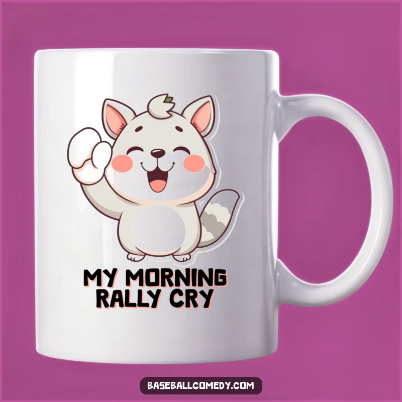 Funny Joyful Animal Raised Mitt Mug: The Perfect Cheerful Gift for Baseball Fans