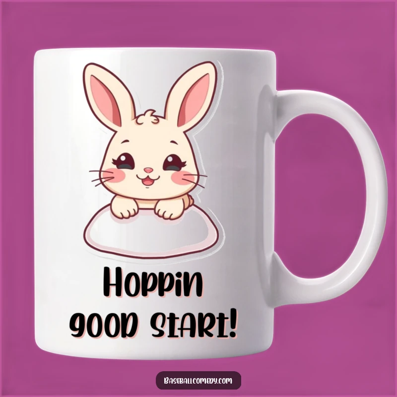 Funny Rabbit Sliding Mug: Hilarious Animal Sports Fan Gift