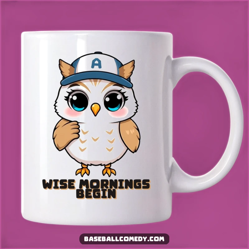 Funny Winking Owl Coaching Mug - Perfect Baseball Wisdom Gift!