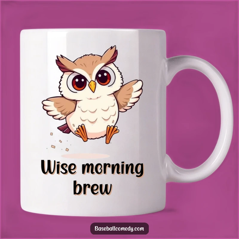 Funny Owl Baseball Mug: Fast Hooting Home Run Gift for Fans