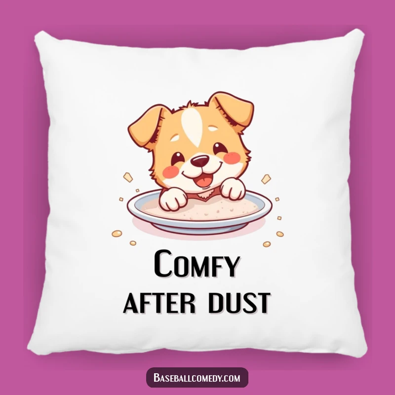Funny Dog Slider Pillow: Cozy Comfort with Dusty Triumph - Soft Gift!