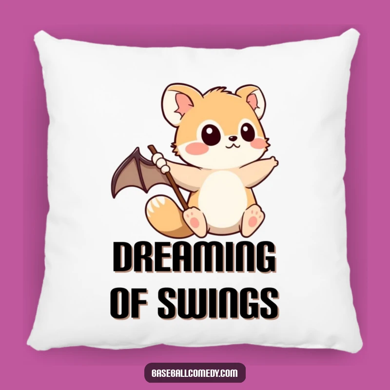 Funny Animal Baseball Pillow - Cozy Comfort with Determined Action