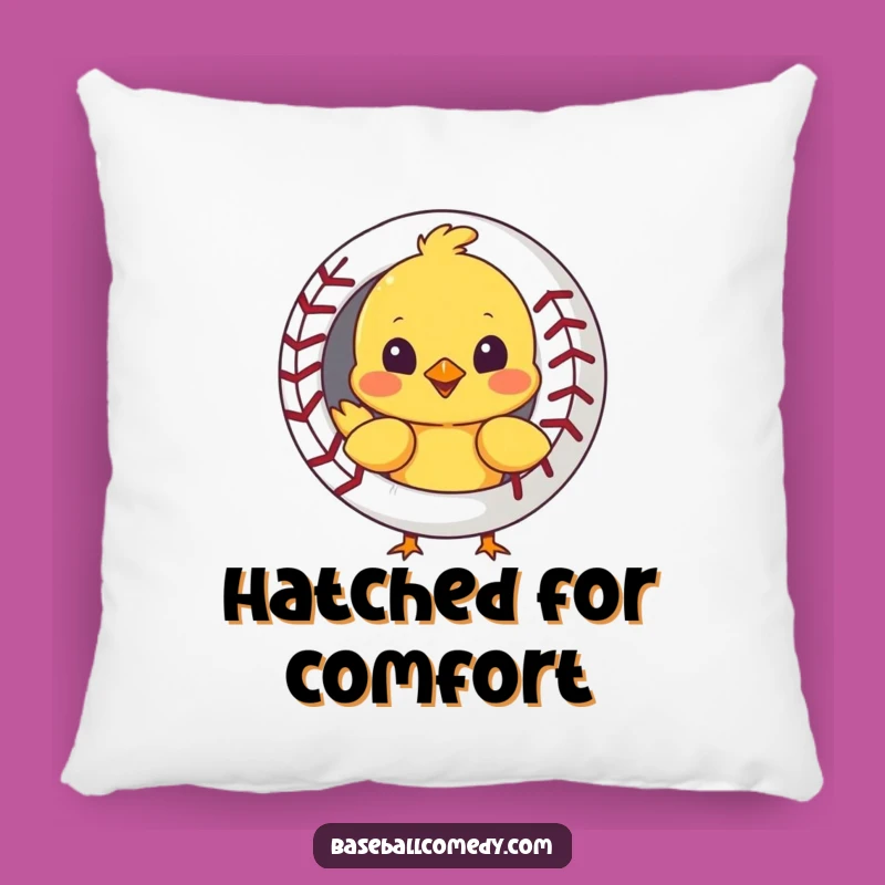 Funny Chick Baseball Pillow - Soft & Snuggly, Adorable Accent Gift