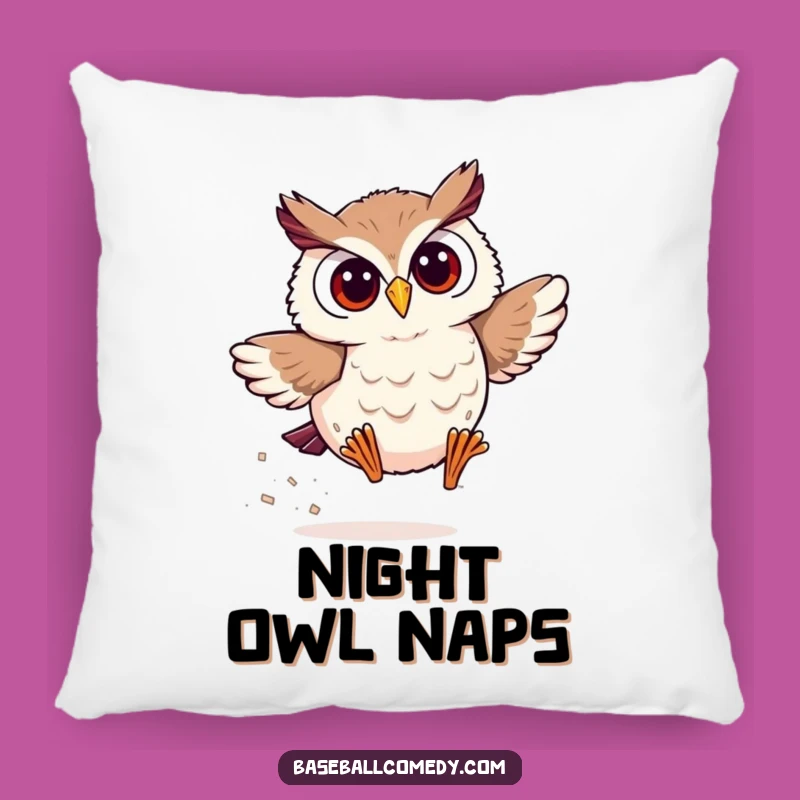 Funny Owl Baseball Pillow: Cozy Decor for Fast-Thinking Homes