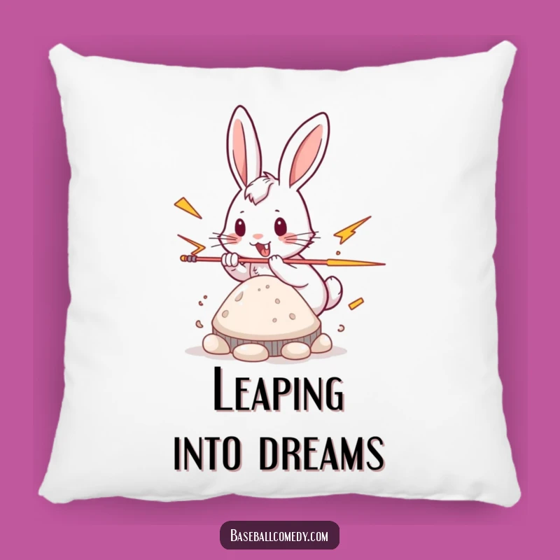 Funny Rabbit Pillow - Cozy Stealing Cushion, Playful Decor