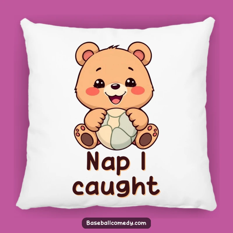 Funny Bear Catching Ball Pillow: Comfy & Hilarious Accent Decor Gift