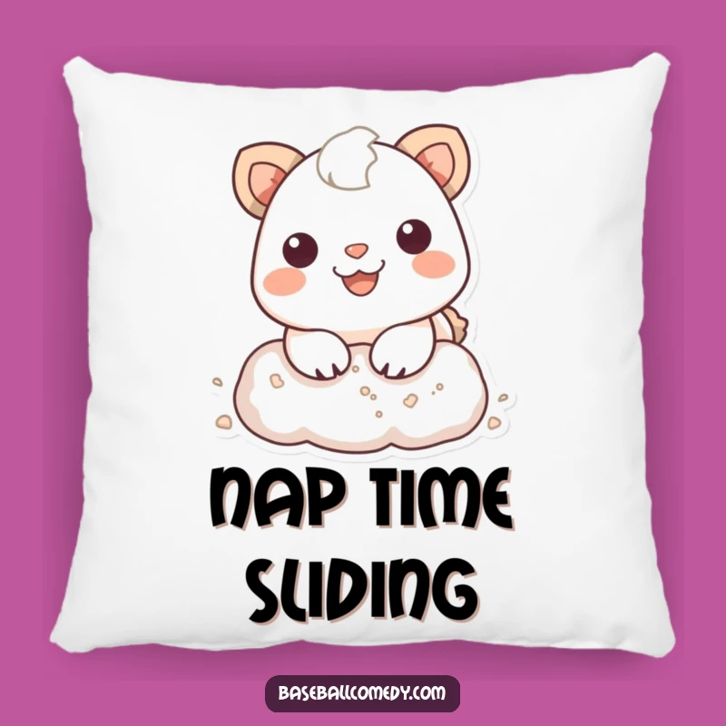 Funny Animal Baseball Slide Pillow - Comfy Comfort with Dusty Action
