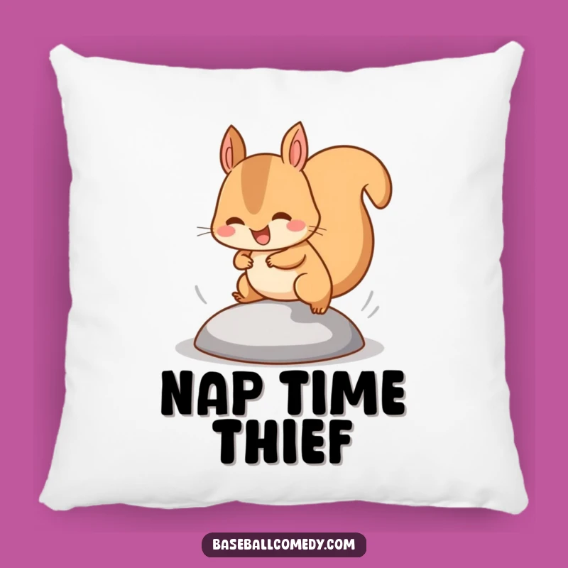 Funny Squirrel Base Stealer Pillow: Comfy Speed, Hilarious Funny Gift