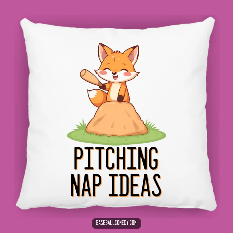 Funny Fox Pillow - Cozy Pitcher Cushion, Happy Home Decor