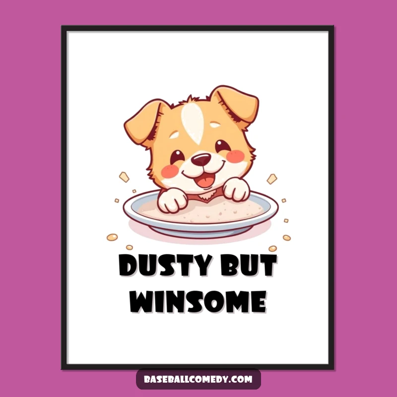 Funny Dog Slider Digital Print: Instant Triumph and Dust - Unique Gift!