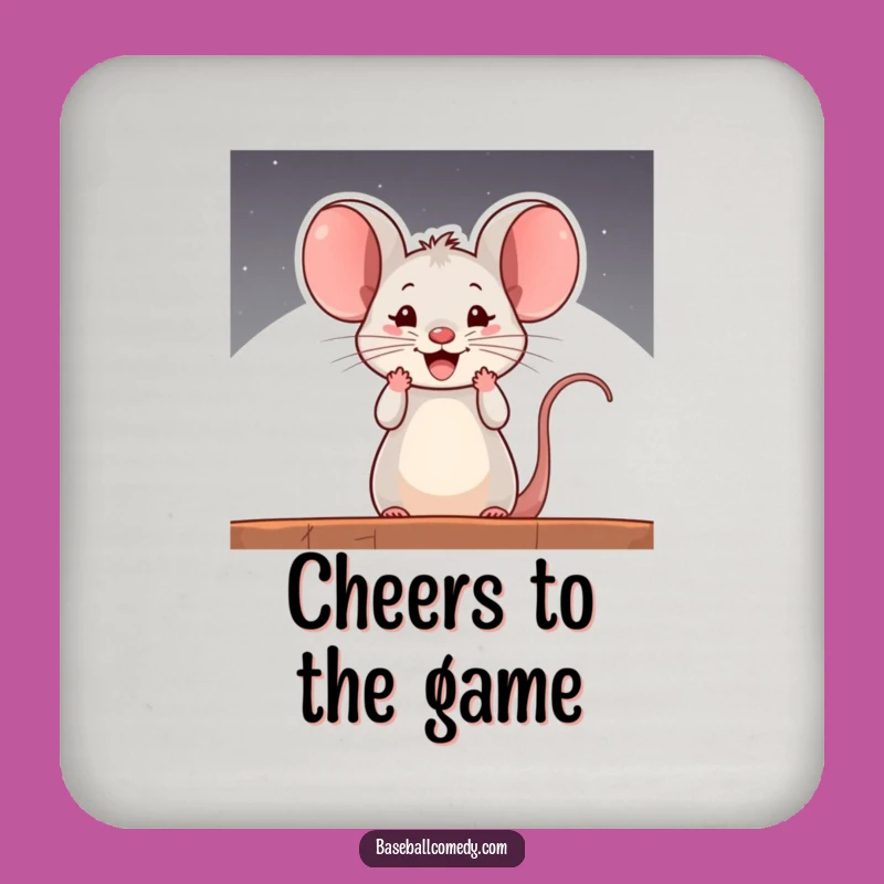 Funny Curious Mouse Dugout Coaster - Protect Surfaces With Cheer