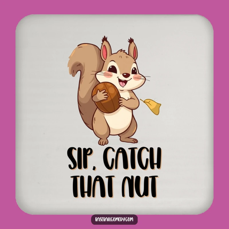 Funny Squirrel Baseball Coasters: Hilarious Protection for Tables During Game Time