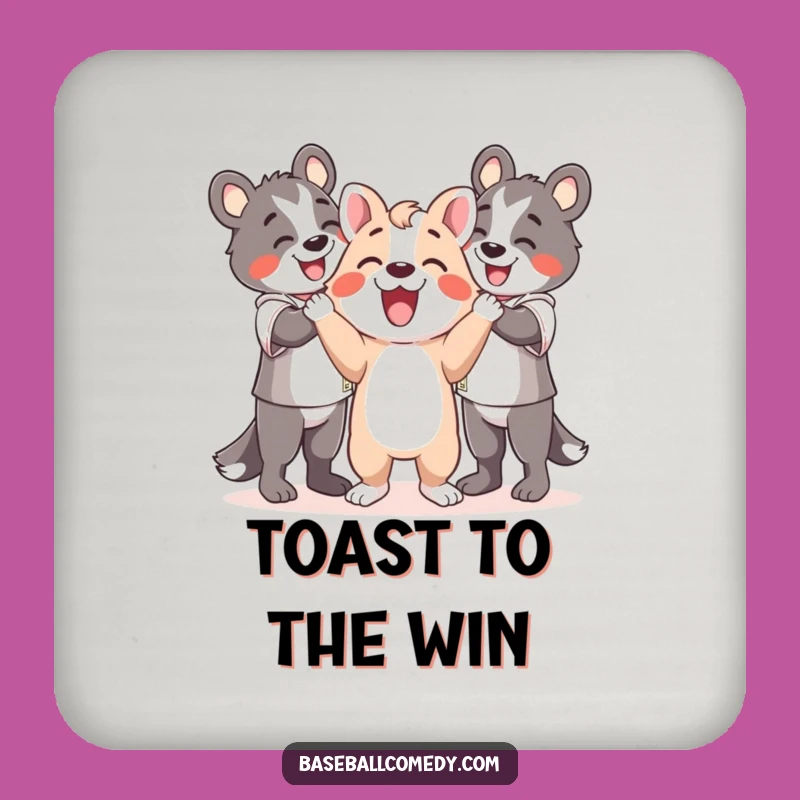 Funny Happy Animal Drink Coaster: Protect Surfaces with This Celebration Art