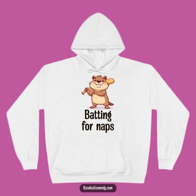 Funny Beaver Baseball Hoodie: Cozy & Hilarious Funny Gift for Champions