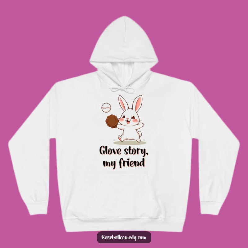 Funny Determined Rabbit Hoodie - Stay Warm & Focused with this Baseball Gift