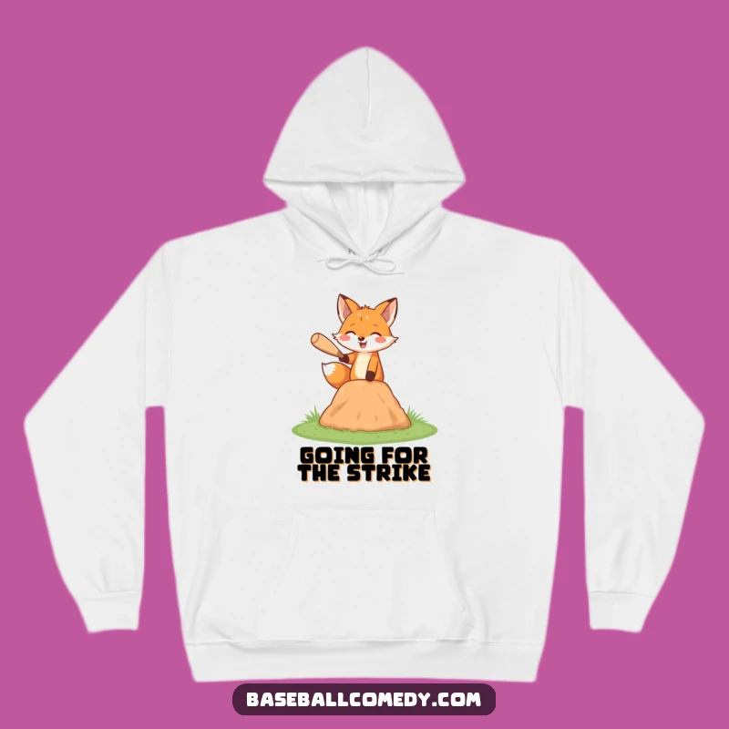Funny Fox Hoodie - Cozy Pitcher Sweatshirt, Happy Fox Gift