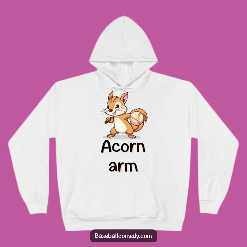 Funny Squirrel Pitcher Hoodie: Cozy Up with Determined Effort - Great Gift Idea!