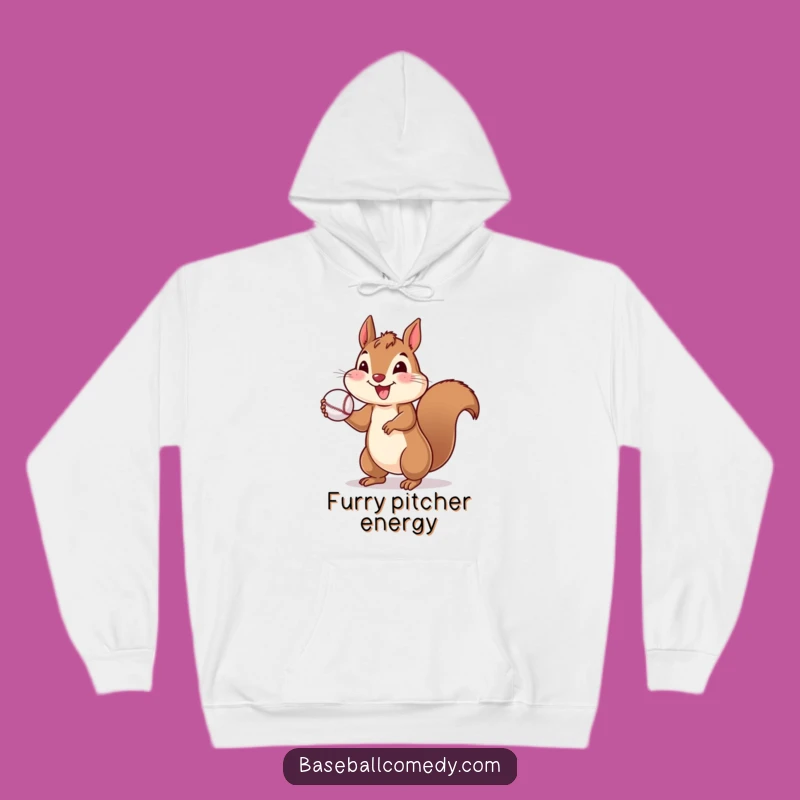 Funny Cheerful Squirrel Hoodie - Stay Cozy with this Baseball Fan Gift