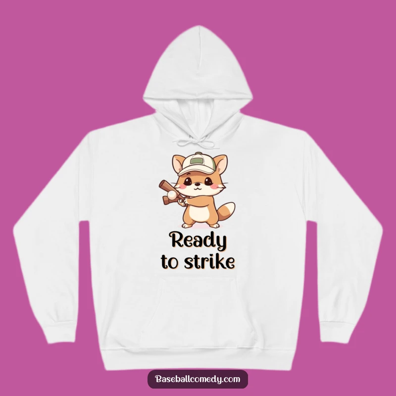 Funny Determined Animal Hoodie: Stay Warm with This Focused Batting Sweatshirt