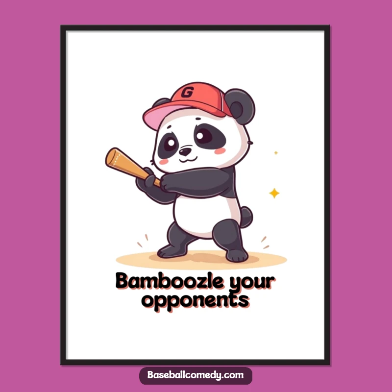 Funny Free Printable Wall Art: Panda Grand Slam, Humorous Decor!