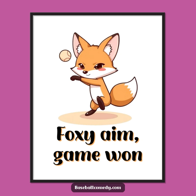 Funny Free Printable Wall Art: Fox's Perfect Pitch, Humorous Download!
