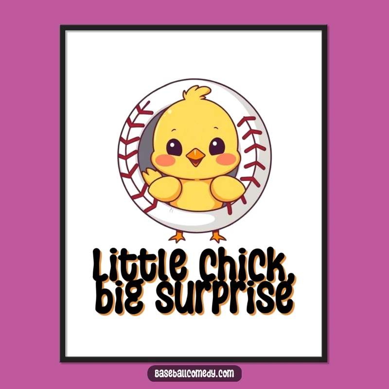 Free Printable Chick Baseball Art - Cute Downloadable Decor!