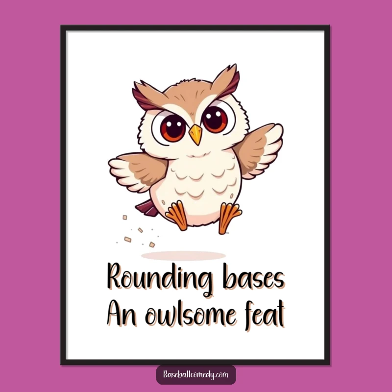 Free Printable Wall Art: Funny Owl Speedster Downloadable Art