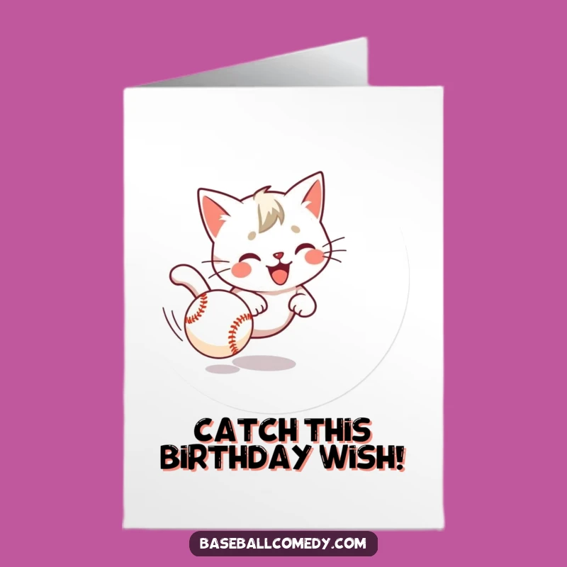 Free Printable Playful Cat Birthday Card: Funny Downloadable Gift for Cat Lovers