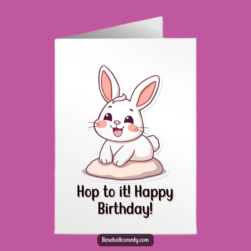 Free Printable Birthday Card: Happy Bunny Slides Home - Funny Downloadable Gift!