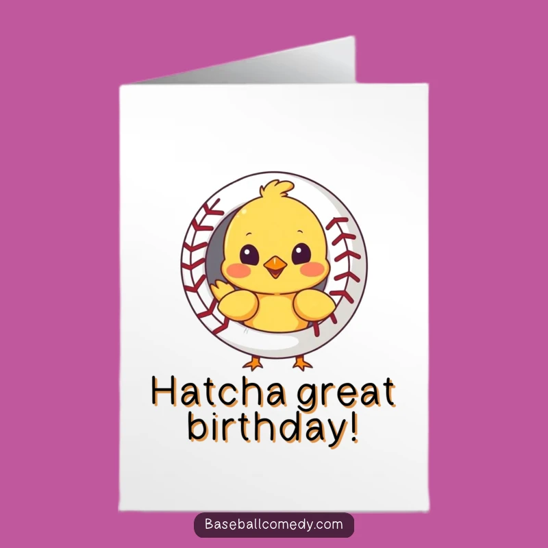 Free Printable Chick Baseball Birthday Card - Adorable Downloadable!