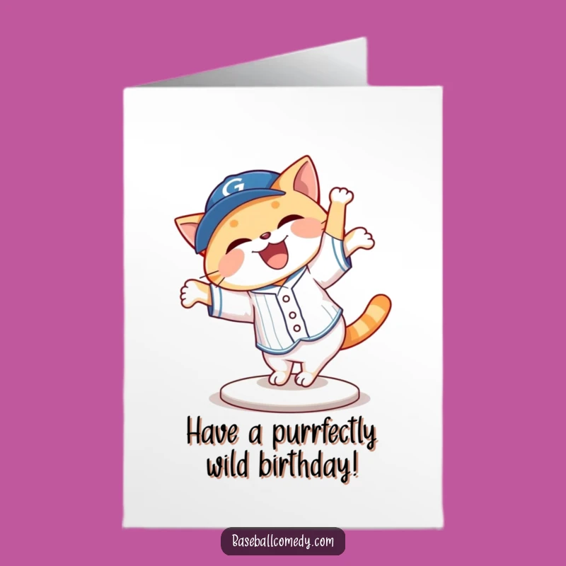 Free Printable Cat Cartwheel Funny Birthday Card - Hilarious Downloadable Gift