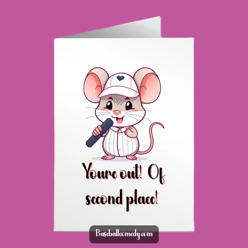 Free Printable Mouse Congratulations Card: Funny Downloadable Gift for Winners