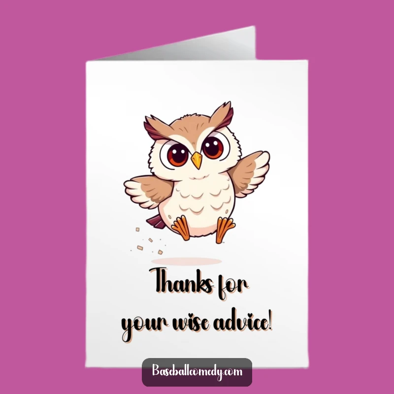 Free Printable Owl Thank You Card: Funny Speed Thanks Downloadable