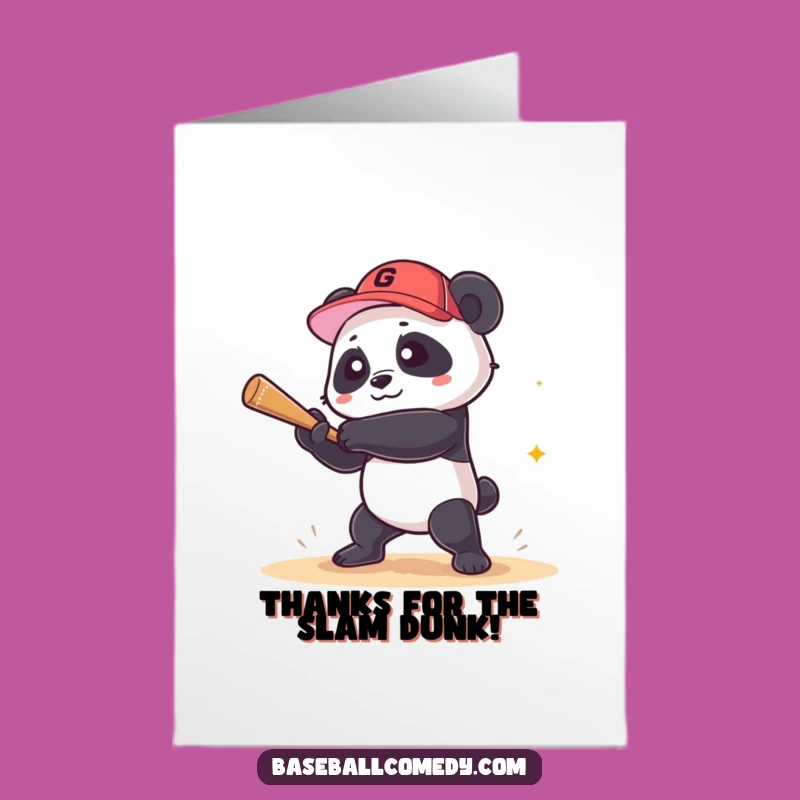 Free Printable Thank You Card: Panda Grand Slam, Thanks a Ton!