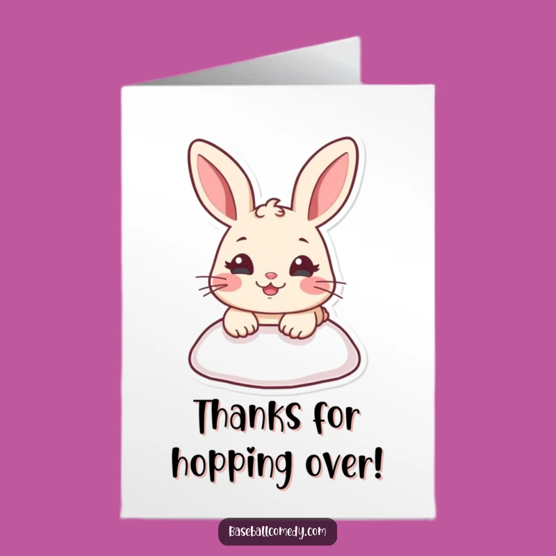 Free Printable Thank You Card: Rabbit's Sliding Thanks, Heartfelt Downloadable Gift