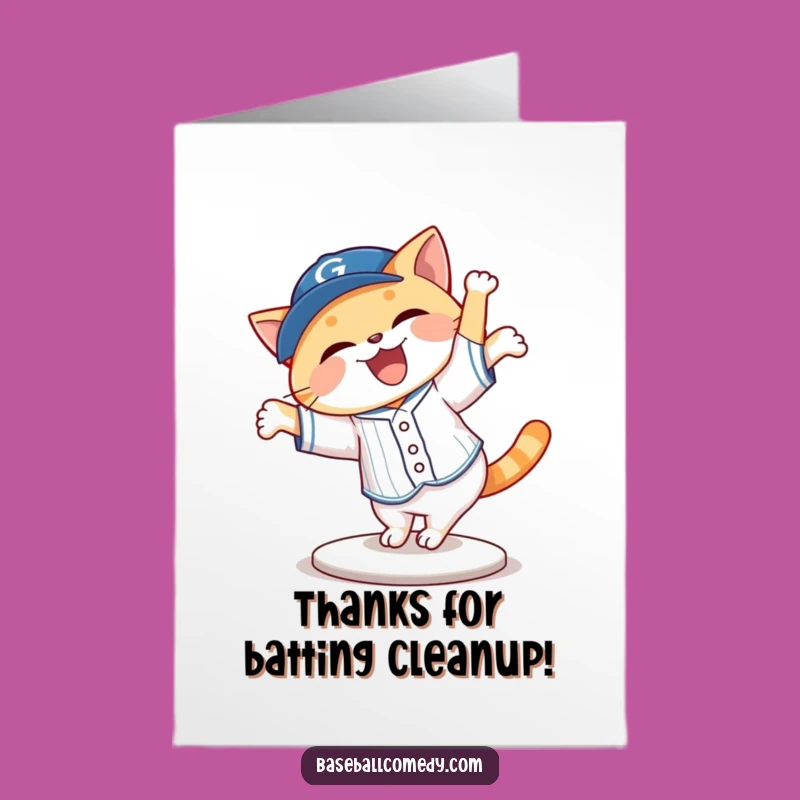 Free Printable Cat Cartwheel Thank You Card - Hilarious Downloadable Gift