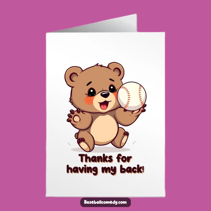 Free Printable Thank You Card: Bear Cub Catcher Thanks You Gift
