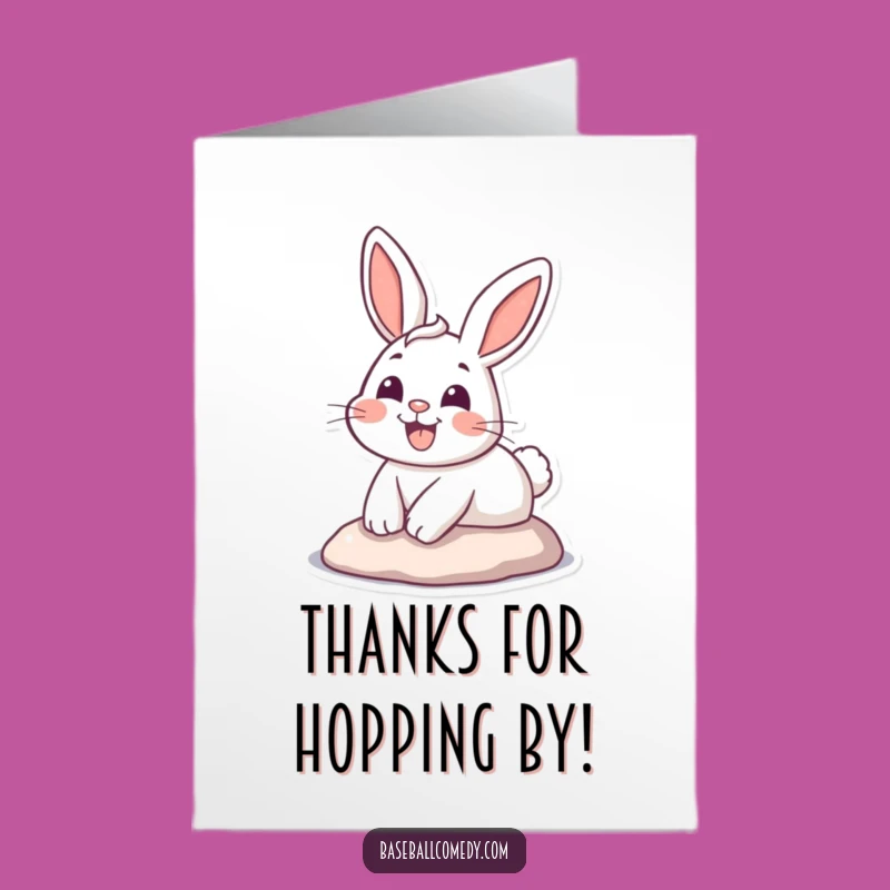 Free Printable Thank You Card: Bunny's Grateful Slide - Funny Downloadable Appreciation!