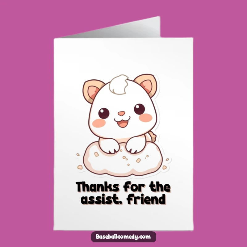 Free Printable Thank You Card: Animal Slides In with Dusty Thanks