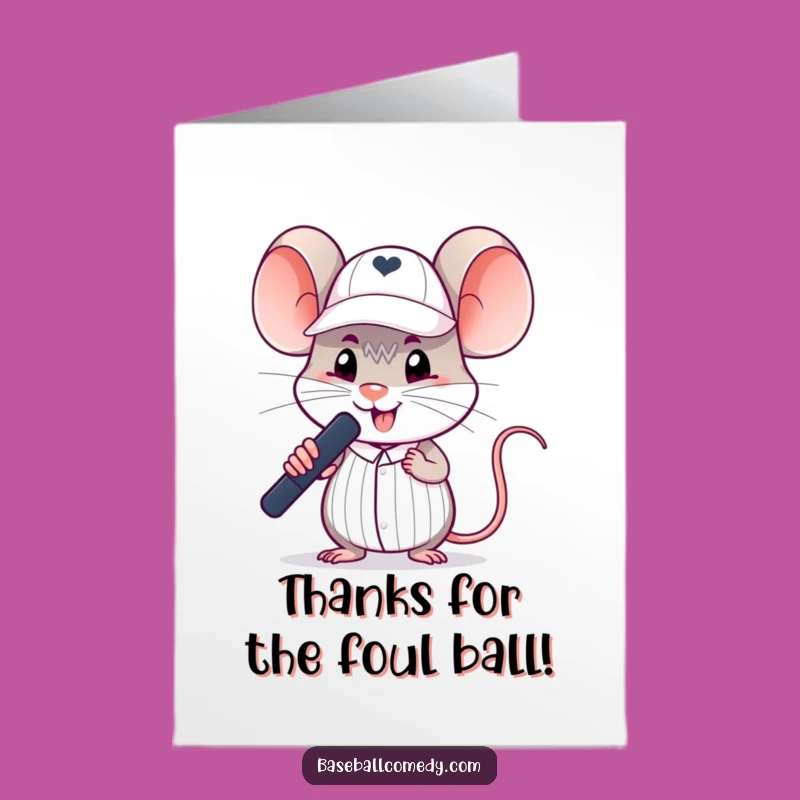 Free Printable Mouse Thank You Card: Funny Downloadable Gift for Appreciative Moments