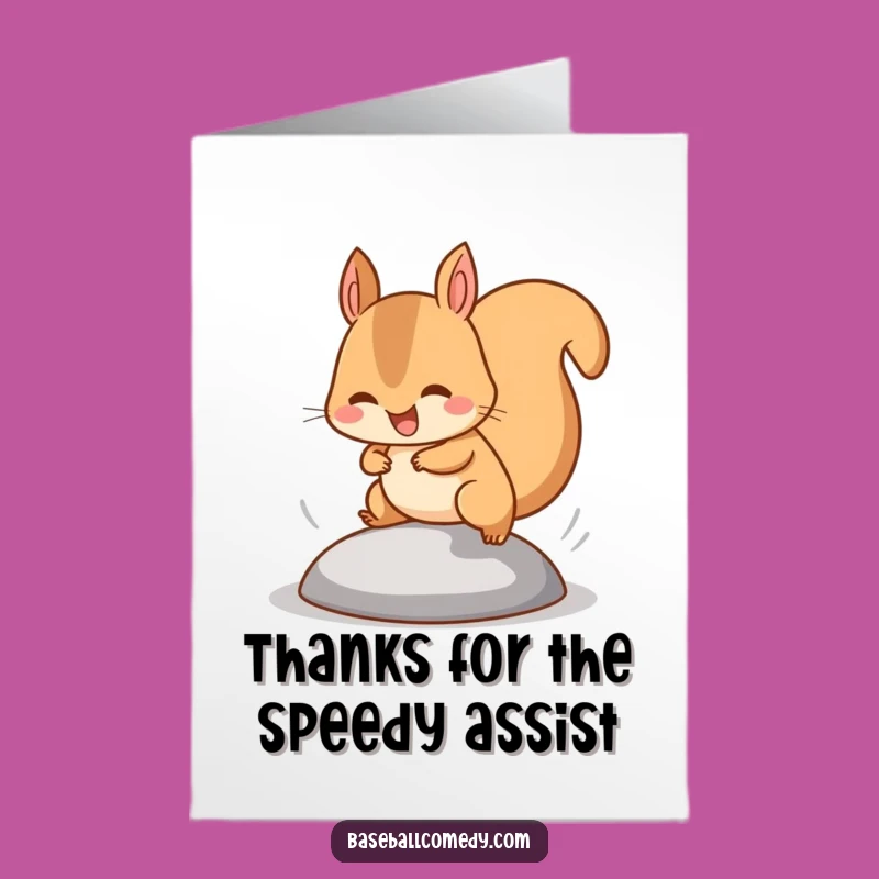 Free Printable Thank You Card: Squirrel Express for Your Speedy Help