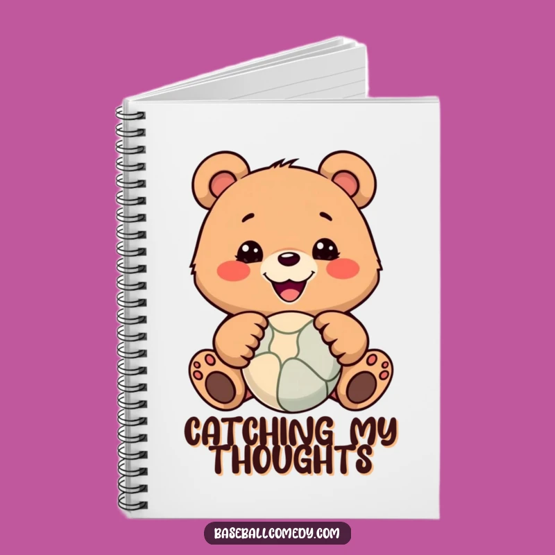 Funny Bear Catching Ball Notebook: Jot Down Ideas with Humor Gift